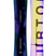 CustomCamberSnowboard- Two views of a Burton snowboard, one purple and black, the other multicolored with 'Burton' branding, on a white background.