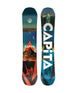 D.O.A.Wide-multicolored snowboard on a white background