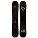 DPRS- Black snowboard with LIB logo on a white background