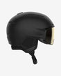 DRIVERPROSIGMAMIPS- Black helmet with a visor on a white background