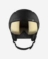 DRIVERPROSIGMAMIPS- Black helmet with a visor on a white background