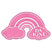 DaRainbowStomp-Pink rainbow and cloud stomp pad with 'DAKINE' text on a white background