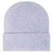 DakinePaigeBeanie-A light lavender ribbed knit beanie hat with a folded cuff and a small embroidered logo on the side, shown against a plain white background.