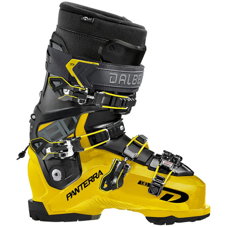 DalbelloPanterra130IDGWSkiBoots2022- Yellow and Black ski boot on a white background