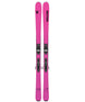Dancer79SYS- Pink Faction skis with bindings on a white background