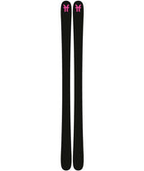 Dancer79SYS- Black base of the skis with pink logos on a white background