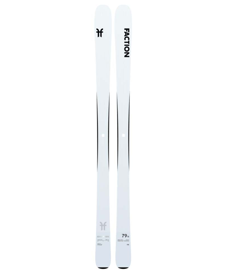 Dancer79Ti-White Faction skis on a white background