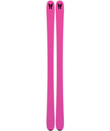 Dancer79Ti- Pink base of the skis with a logo on a white background