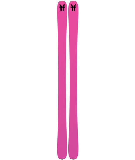 Dancer79Ti- Pink base of the skis with a logo on a white background