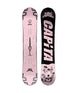 DarkHorse- Two views of a CAPiTA snowboard with pink and black design on a white background