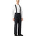 DescenteSmoothInsulatedMPant-Person wearing a white shirt, black suspenders, and black pants on a white background