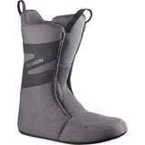 Dialogue- Black snowboard boot with Salomon branding on a white background