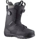 Dialogue- Black snowboard boot with Salomon branding on a white background