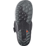 Dialogue- Black snowboard boot with Salomon branding on a white background