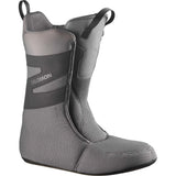 DialogueWide- Black snowboard boot with Salomon branding on a white background