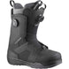DialogueWide- Black snowboard boot with Salomon branding on a white background