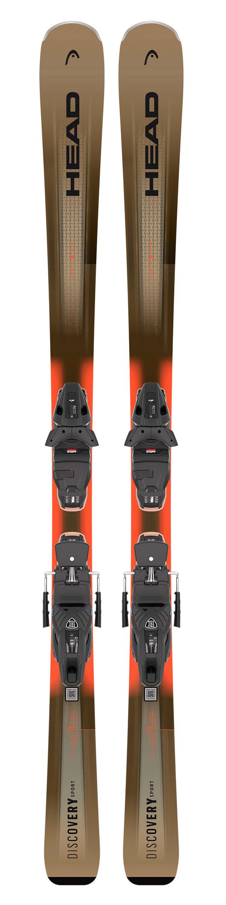 Discovery78SportEvoPR11- Pair of Head skis with bindings on a white background