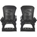 District-Pair of black snowboard bindings on a white background