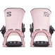 District-Pair of pink snowboard bindings on a white background
