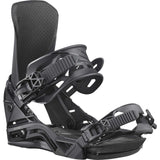 District-Pair of black snowboard bindings on a white background