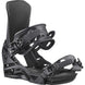 District-Pair of black snowboard bindings on a white background