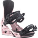District-Pair of pink snowboard bindings on a white background