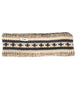 DoriHeadband-Knitted headband with black and white pattern on a white background