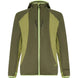 DriftTechFleeceHoodie-Green jacket with a hood on a white background