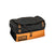 Dufflebag- Black and orange dufflebag with branding that says 'Rome' on a white background