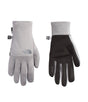 E-TipRecycledGlove- Pair of gray and black gloves with The North Face logo on a white background