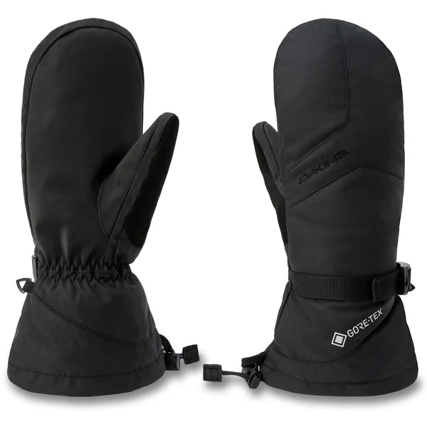 ECLIPSEGORETEXMITT-Black ski mittens with Gore-Tex branding on a white background