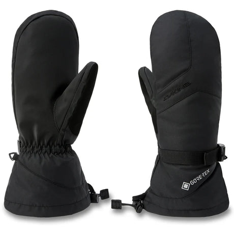 ECLIPSEGORETEXMITT-Black ski mittens with Gore-Tex branding on a white background