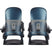 EDB-Pair of blue snowboard bindings on a white background