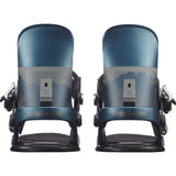 EDB-Pair of blue snowboard bindings on a white background