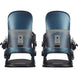 EDB-Pair of blue snowboard bindings on a white background