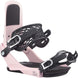 EDB-Pair of pink snowboard bindings on a white background