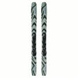 EQST92M11GW-Pair of green and black skis with a brand logo on a white background