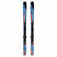 ESTANCE84RMI12GW-Pair of blue and red skis with black bindings on a white background