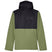 ElkGroveAnorak-Two-tone black and green jacket with a brand logo on a white background