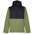ElkGroveAnorak-Two-tone black and green jacket with a brand logo on a white background