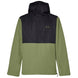 ElkGroveAnorak-Two-tone black and green jacket with a brand logo on a white background