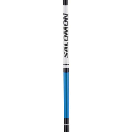 EscapeAluJr.Pole- Black ski pole with blue accents on a white background