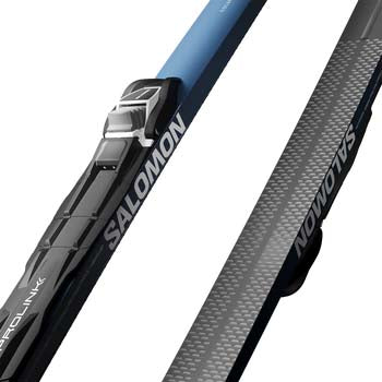 EscapeGripJr.-Close-up of a Salomon ski on a white background