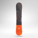 Evader- Grey and orange snowboard on a white background