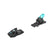 Evo9- Black and blue ski binding on a white background