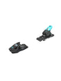 Evo9- Black and blue ski binding on a white background