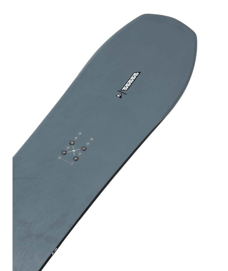 Excavator- Black, grey, and yellow snowboard on a white background