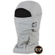 ExpeditionHood-Gray balaclava with a logo on a white background