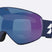 FLoz-A pair of ski goggles with a large curved shield lens featuring a blue-to-purple gradient, a dark navy strap with a white brand logo, and a small 'blz' logo on the lens, shown against a light gray background.