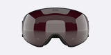 FLoz-Bliz brand ski goggles with a dark burgundy-tinted lens and a black strap featuring a white logo, shown on a light gray background.